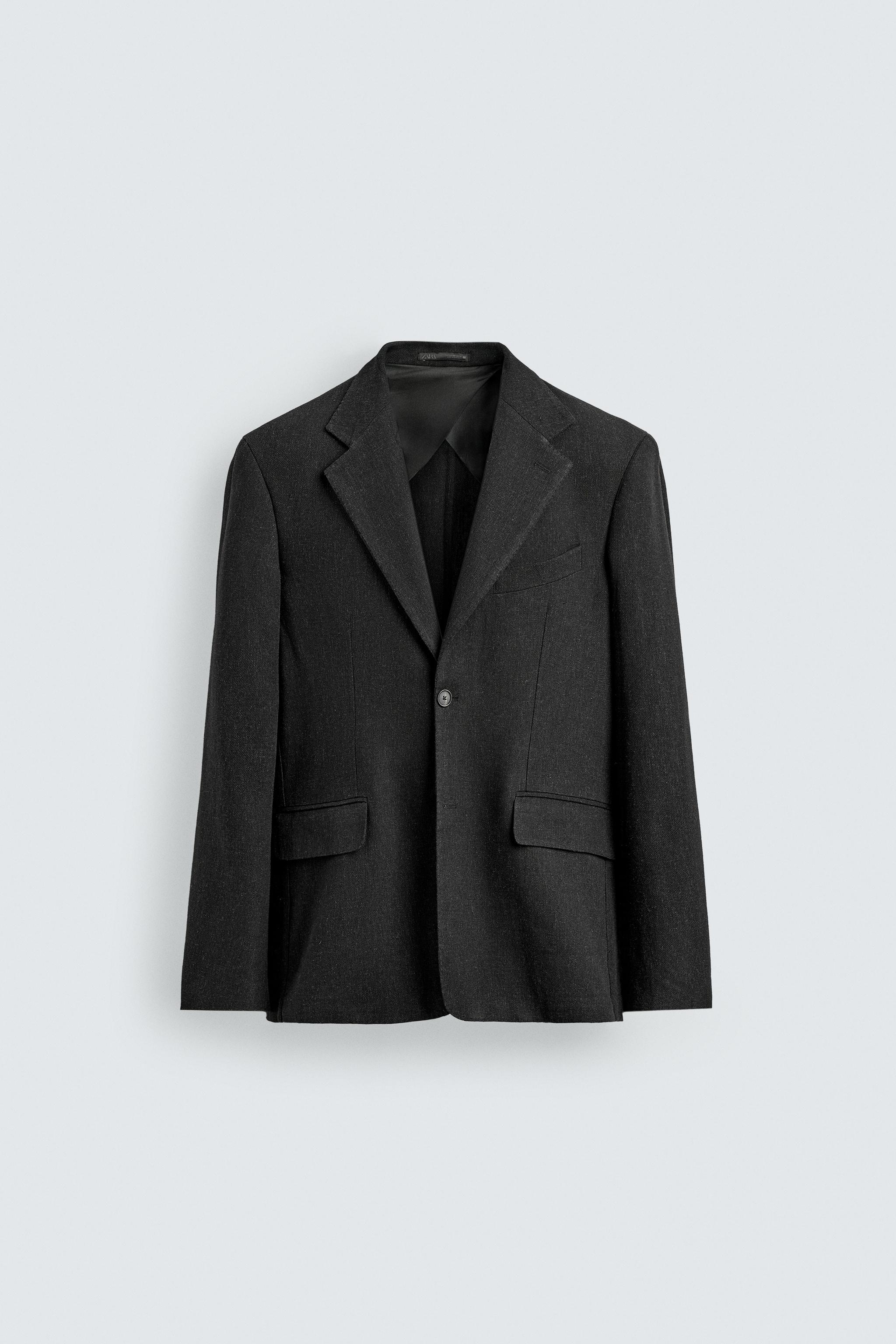 VESTE DE COSTUME EN VISCOSE ET CHANVRE